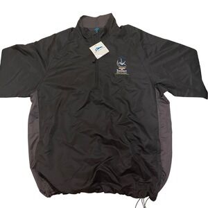 New Tri-Mountain Pullover Windbreaker Jacket Mens Large‎ Golf Classic Drawstring